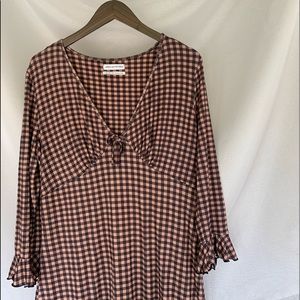 Urban Outfitters Brown Plaid Dress